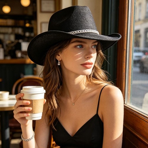 Sparkly western cowboy - sparkly, hat