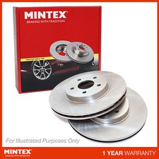 2x Brake Discs Pair Vented For