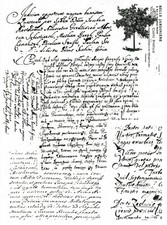 Rice paper old letters - rice,