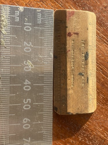 Vintage small wooden - wooden, ruler
