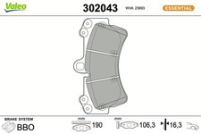 FRONT AXLE 302043 BRAKE PAD