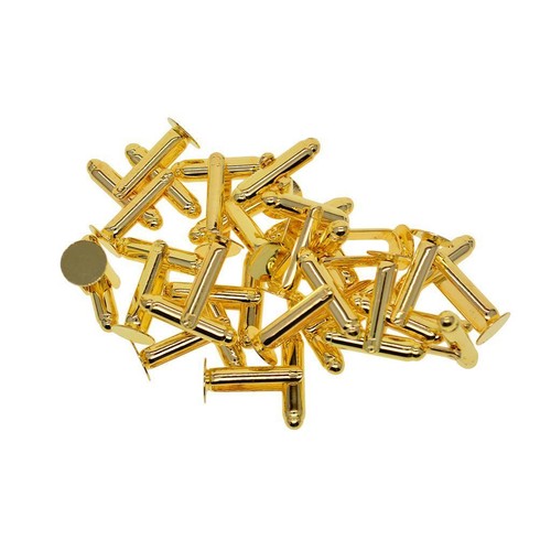 20x brass cufflink round - brass,