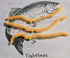 3 x SUNBURST ORANGE MINI EGG IT CHARTREUSE BEAD EGGSTASY WORMS size 12 barbless 