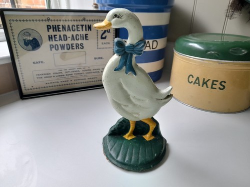 Vintage duck goose door stop - duck,