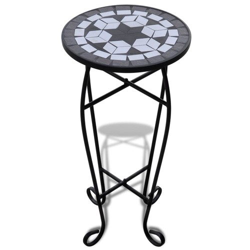 Mosaic side plant table garden - side,