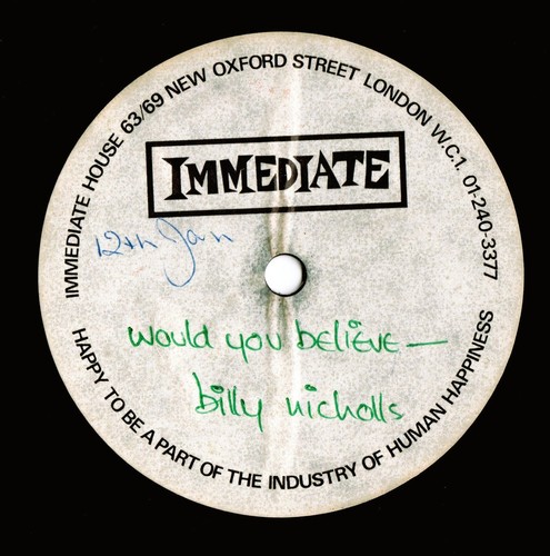 Billy nicholls would you - billy,