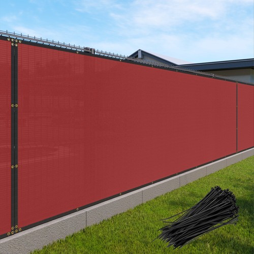 3ft red privacy - privacy, screen