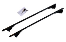 Quadra black steel square Roof Bars for Volvo XC60 2008-2017 with Flush Rails