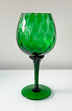 Emerald Green Art Glass Goblet