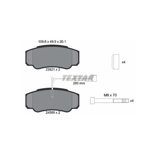 Textar 2392103 brake - textar, pads
