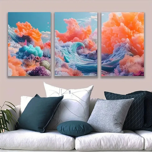 3pcs abstract ocean - 3pcs,