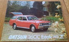 1976 DATSUN 260C ESTATE MkII car sales brochure from the UK. Nissan Cedric