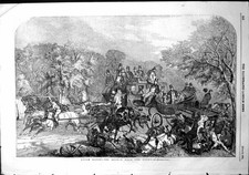 Antique Old Print Epsom Races