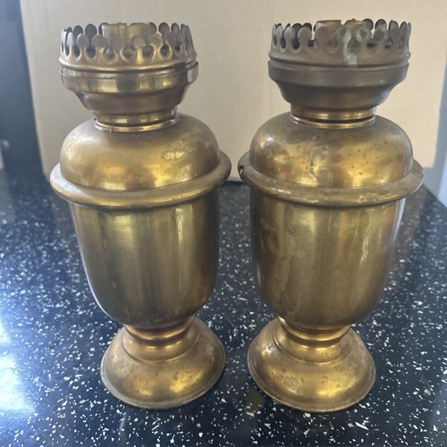 Pair vintage solid brass - of,