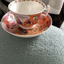 New Hall Pottery Cup And Saucer 1812 Boy In The Window