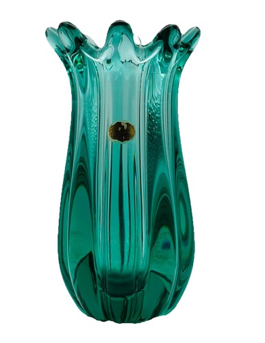 Whitefriars ridged glass vase - glass,
