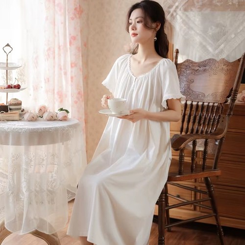 Women cotton nightdress short - women,