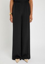 Joseph Black Hulin Silk-Crepe Wide Leg Trousers (42)