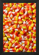Candy Corn Pattern Framed Wall