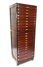 Antique Very Large Wooden Museum Collectors Specimen Cabinet / Chest of Drawers