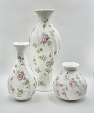 Wedgwood Bone China 3 Vases /