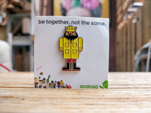 Google android enamel pin - android,