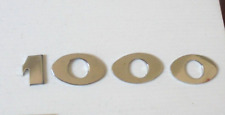1000 100 Car Badge Emblema Metal Chrome Fiat Morris Mini Unused Vintage 