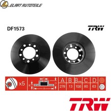 2x Brake Disc DF1573 for