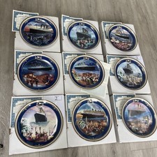 Boxed Mint Bradford Exchange Titanic plates x 9  James Griffin