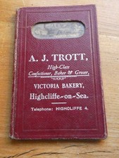 Vintage Ledger Cash Accounts Note Book for A J Trott Bakery Highcliffe-on-Sea