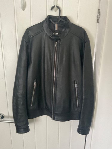 Boss leather biker zip - biker,
