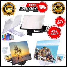 12/14" inch Mobile Phone Screen Magnifier 3D HD Video Amplifier Stand New Model