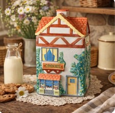 Vintage Cottage Cookie Jar