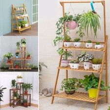 Bamboo Ladder Plant Stand