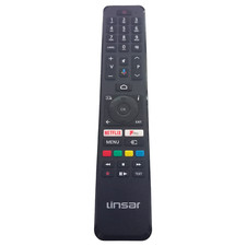 Used Linsar GT43UHDLUXE Smart TV Remote Black Good Condition Used