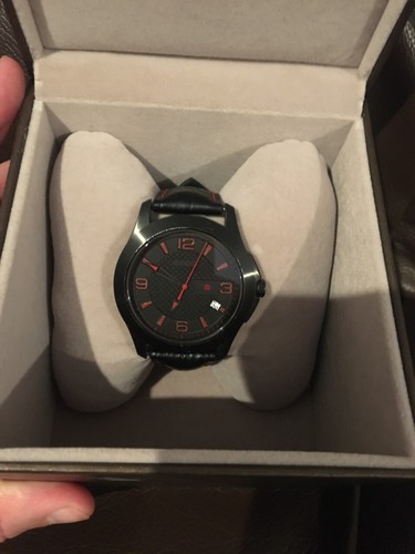 Authentic gucci black pvd red - black,