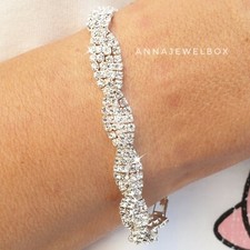 Beauty Full Sparkly Crystal Rhinestone Bracelet Bangle For Women UK Seller