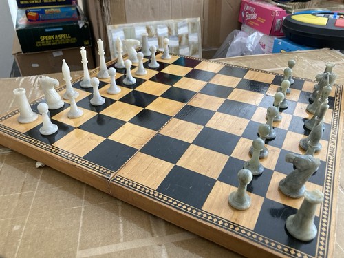 Vintage marble chess - vintage, set