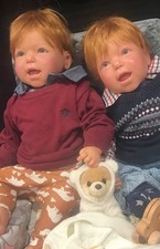 BEAUTIFUL REVA SCHICK REBORN TWIN BOYS  LENGTH  21 & 23 INCHES  !!! ❤️
