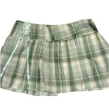Green Plaid Skirt Size 16 New