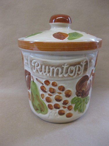 Vintage rumtopf storage jar - vintage,