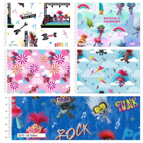 Barb trolls cotton fabric - cotton,