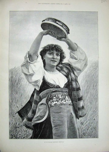 Original old antique - original, print