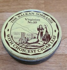 Balkan Sobranie No.10 Mixture Metal Tobacco Tin Vintage, Empty