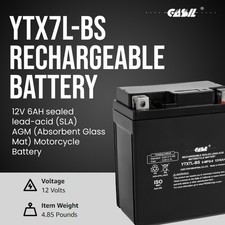 YTX7L-BS Motorcycle Battery
