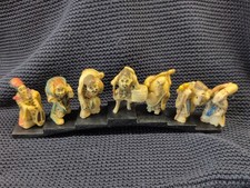7 Chinese Netsuke Figurines On Stand