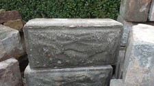 Rock faced concrete blocks