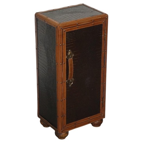 Vintage faux crocodile brown - faux,