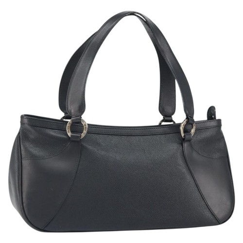 Bvlgari hand bag leather black - bvlgari,