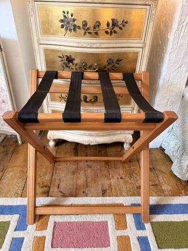 Vintage wooden folding luggage - vintage,